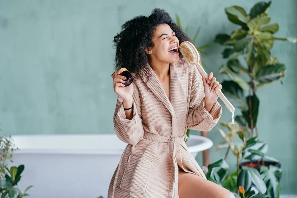 Woman enjoying self-care - Sanaa Wellness